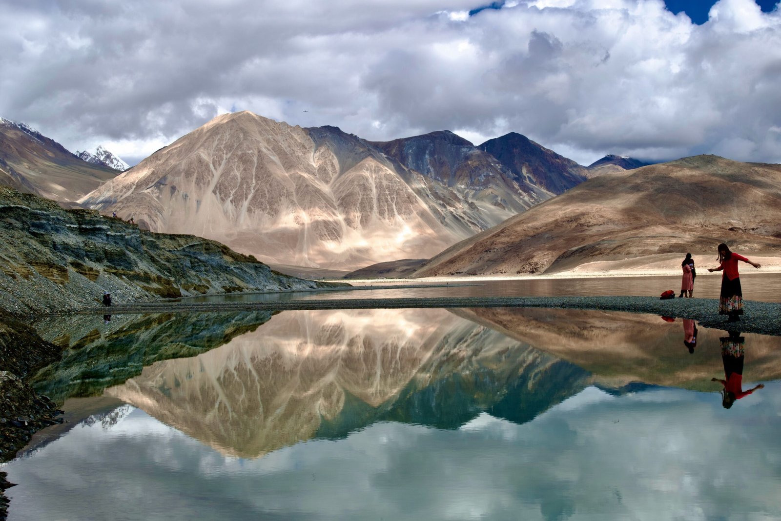 High-altitude lake and mountains in Ladakh